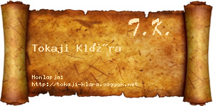 Tokaji Klára névjegykártya